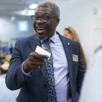Dean Ogundipe talking during reception 1
